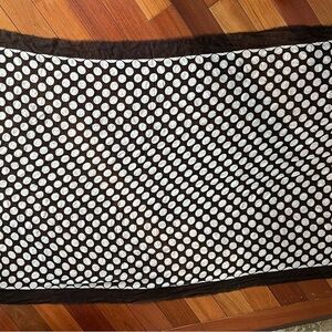 Blue Pacific large rectangular Black and White Polka Dot Scarf
